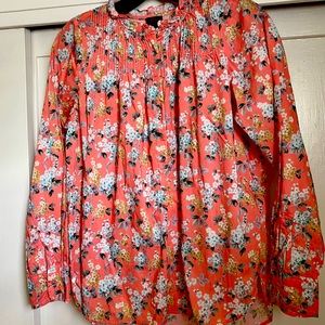 J Crew Ruffle neck blouse